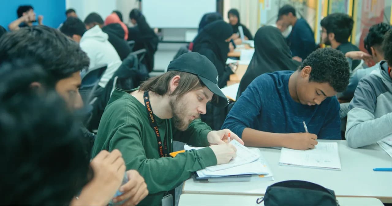 Students in class at the Excel Tutors East Ham centre